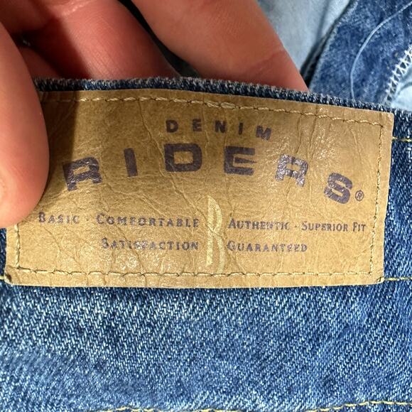 Riders Denim Jeans Mens 16 Medium Blue Stretch Elastic Waist Authentic Comfort - Picture 8 of 9